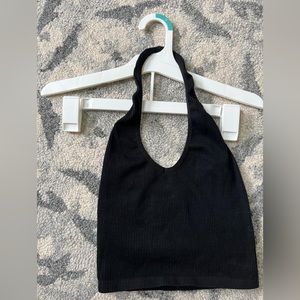 Free People Black Halter Top